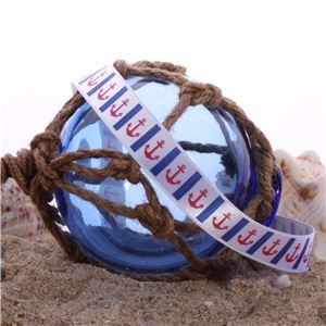 Nautical Ribbons - Anchor Stripe Sm